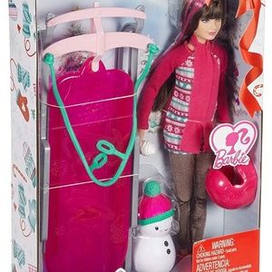 barbie sisters sledding fun